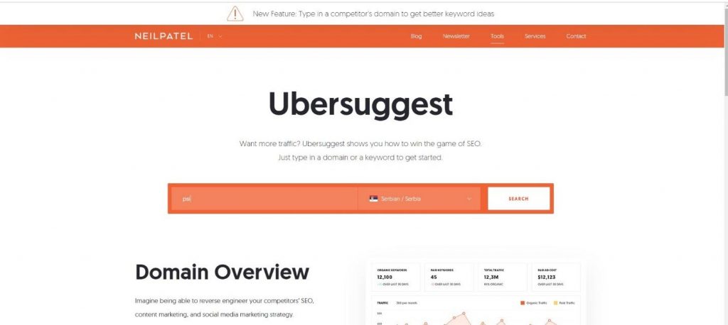 ubersuggest kljucne reci