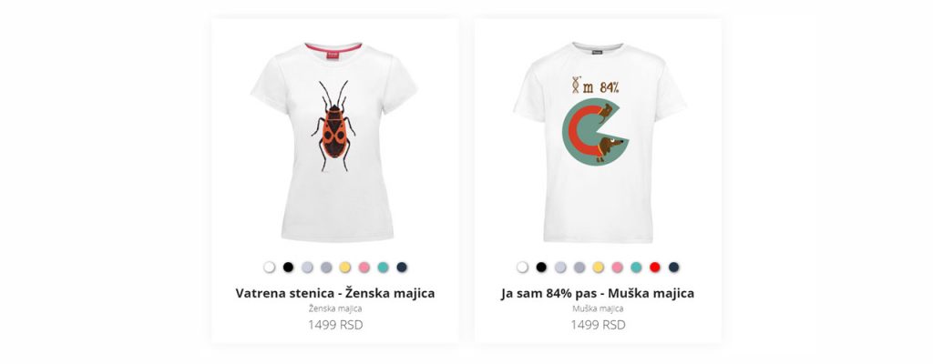 majica vatrena stenica - majica 84% pas - majica psi