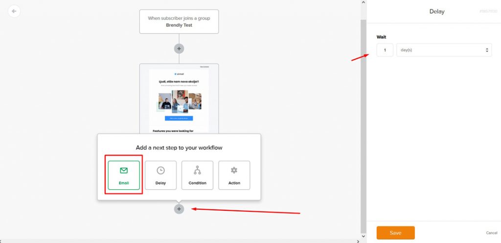 dodavanje novog mejla u niz - dodavanje novog mejla u email kampanju