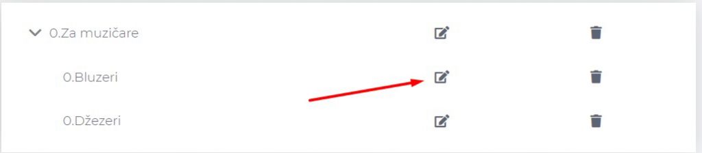 menjanje potkategorija - menjanje kategorija