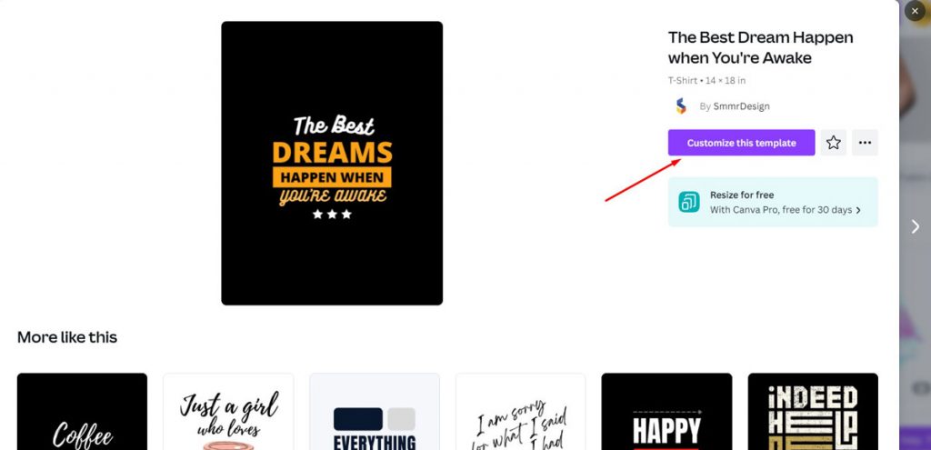 uređivanje odabranog dizajna